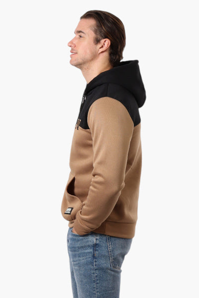 Super Triple Goose Embroidered Colour Block Hoodie - Brown - Mens Hoodies & Sweatshirts - Canada Weather Gear