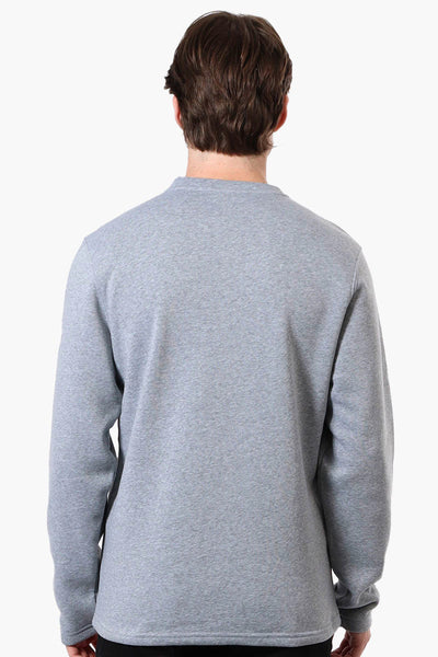 Canada Weather Gear Fleece Henley Sweatshirt - Grey - Mens Hoodies & Sweatshirts - Canada Weather Gear