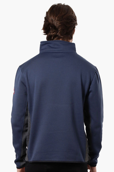 Canada Weather Gear Solid Half Zip Sweatshirt - Navy - Mens Hoodies & Sweatshirts - Canada Weather Gear