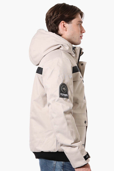 Super Triple Goose Heat Retention Lining Bomber Jacket - Cream - Mens Bomber Jackets - Canada Weather Gear