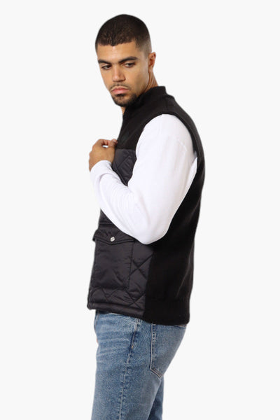 Canada Weather Gear Sweater Knit Polyfill Puffer Vest - Black - Mens Vests - Canada Weather Gear