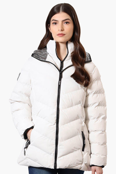 Super Triple Goose Heat Retention Lining Bomber Jacket - White - Womens Bomber Jackets - Canada Weather Gear