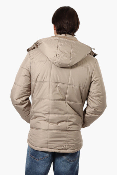 Canada Work Gear 4 Pocket Sherpa Lined Hood Bomber Jacket - Beige - Mens Bomber Jackets - Canada Weather Gear