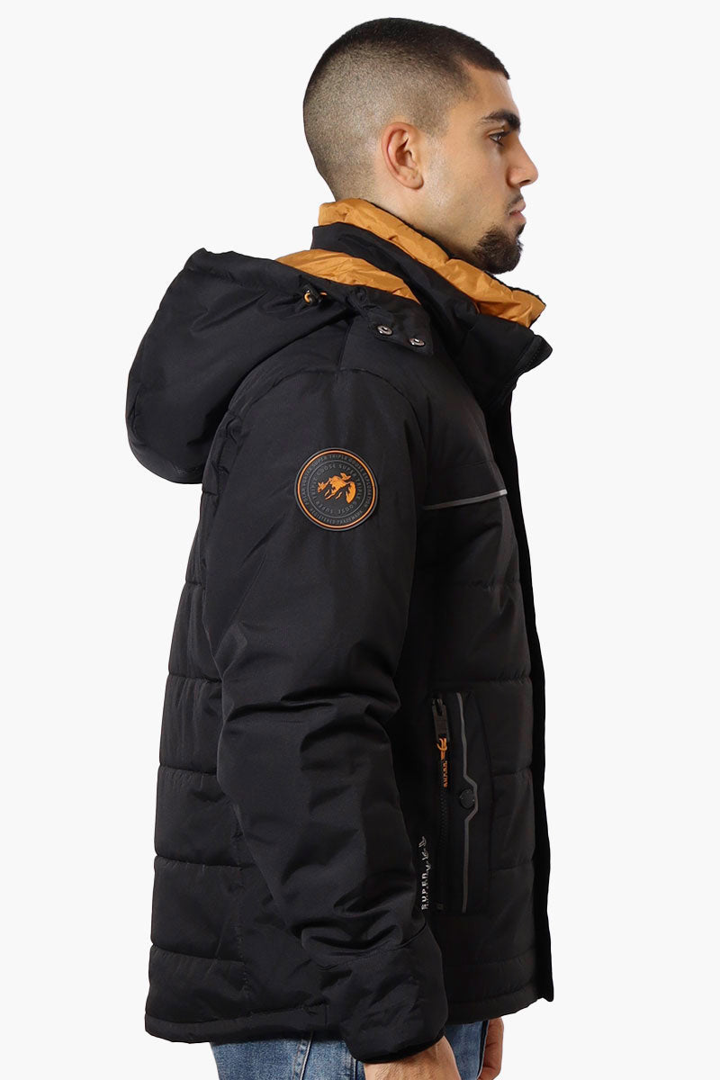 Super Triple Goose Contrast Detail Bubble Bomber Jacket - Black - Mens Bomber Jackets - Canada Weather Gear