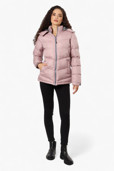 Canada Weather Gear Solid Bubble Bomber Jacket - Pink - Womens Bomber Jackets - Canada Weather Gear