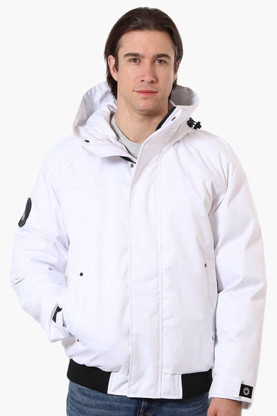 Canada Weather Gear Solid Twill Bomber Jacket - White - Mens Bomber Jackets - Canada Weather Gear