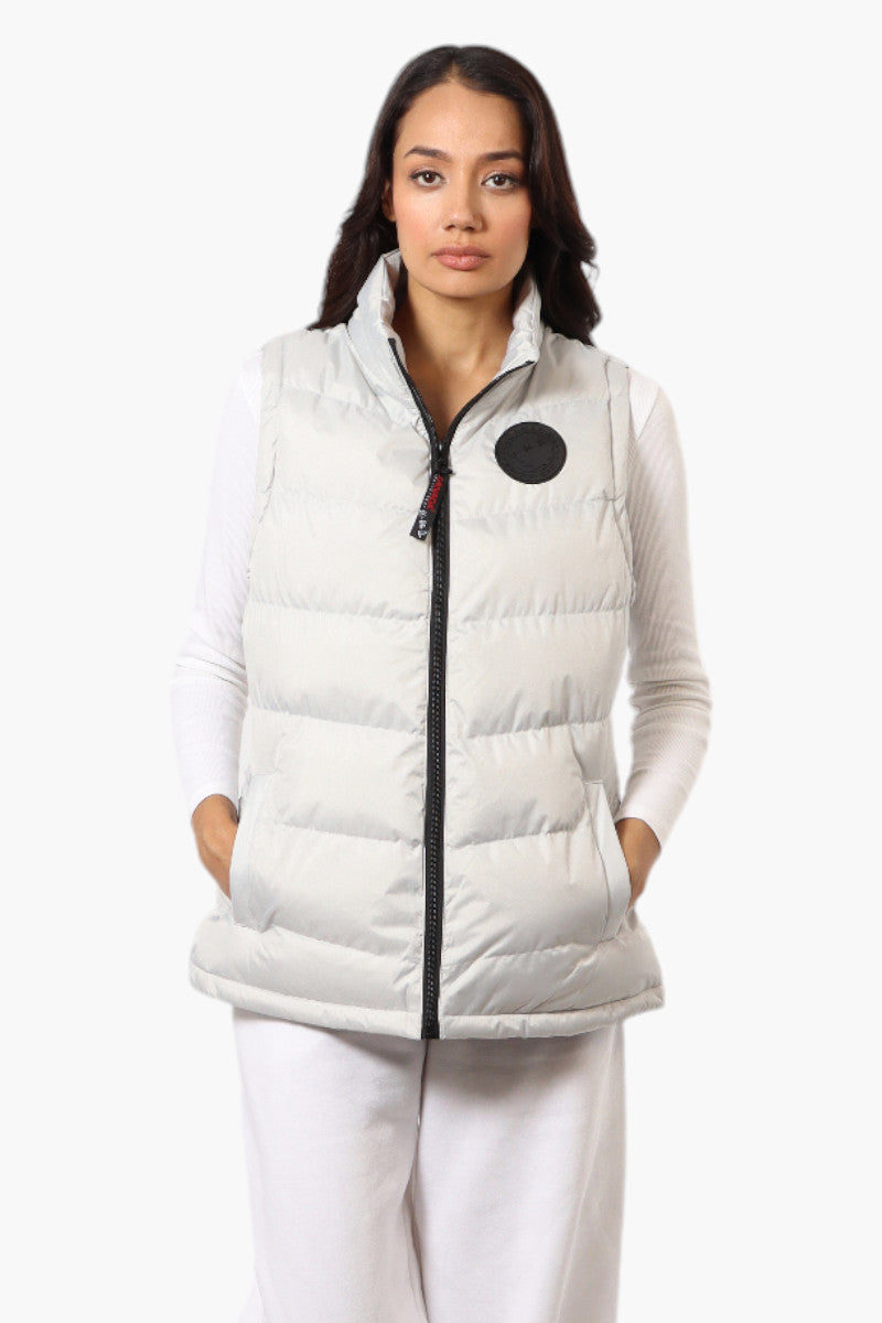 Canada Weather Gear Solid Bubble Vest - White - Womens Vests - Canada Weather Gear