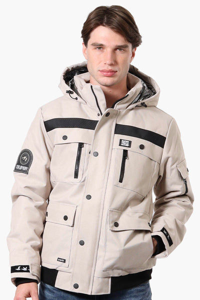 Super Triple Goose Heat Retention Lining Bomber Jacket - Cream - Mens Bomber Jackets - Canada Weather Gear