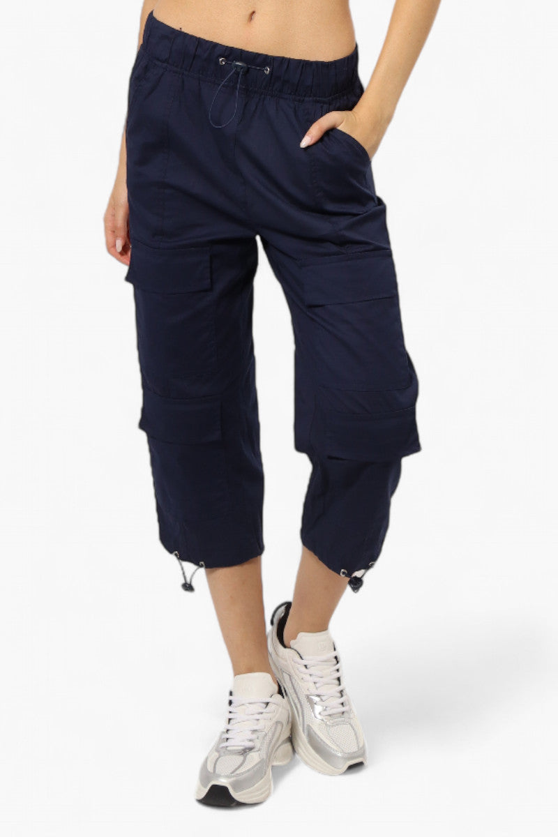 Canada Weather Gear Drawstring Cargo Capris - Navy - Womens Shorts & Capris - Canada Weather Gear