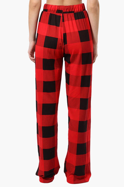 Canada Weather Gear Plaid Wide Leg Pajama Pants - Red - Womens Pajamas - Canada Weather Gear