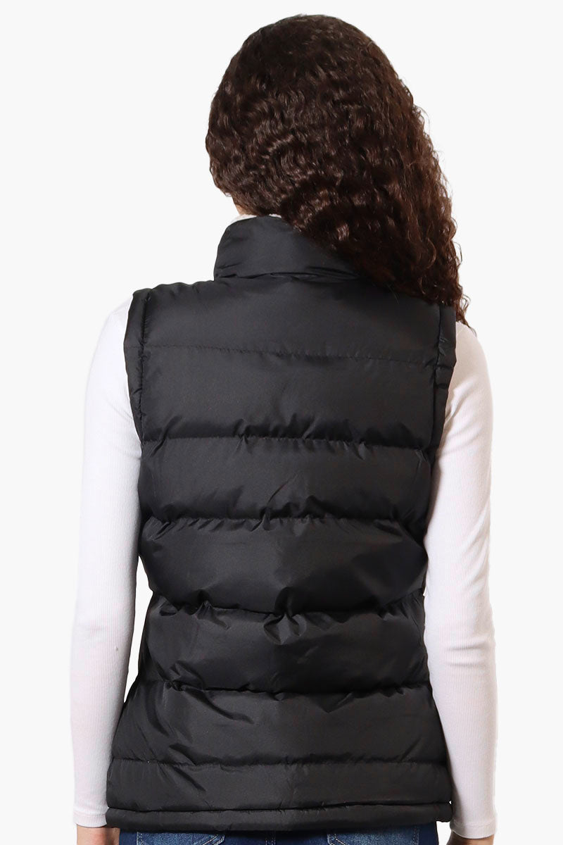 Canada Weather Gear Fleece Lined Collar Bubble Vest - Black - Womens Vests - Canada Weather Gear