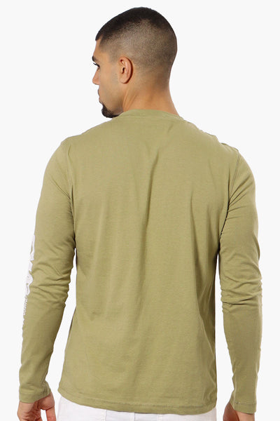 Canada Weather Gear Logo Sleeve Long Sleeve Top - Olive - Mens Long Sleeve Tops - Canada Weather Gear