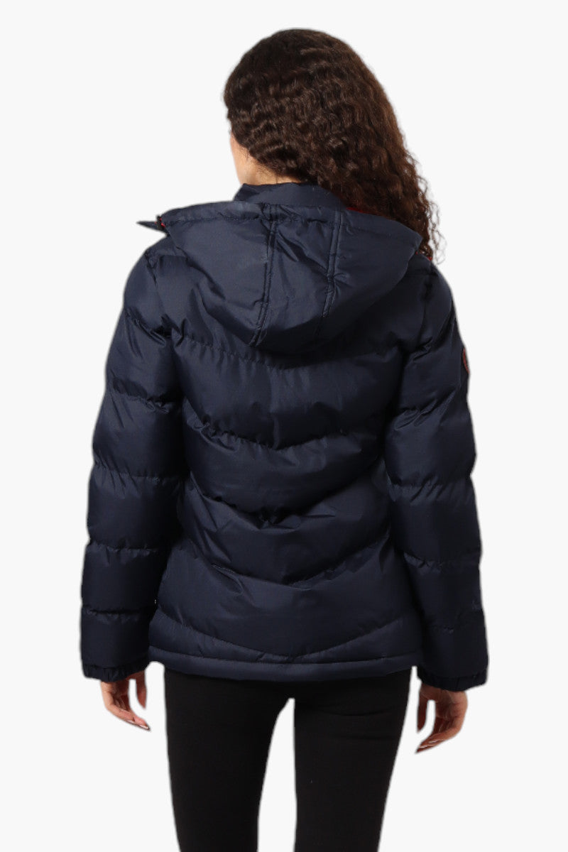 Canada Weather Gear Solid Bubble Bomber Jacket - Navy - Womens Bomber Jackets - Canada Weather Gear