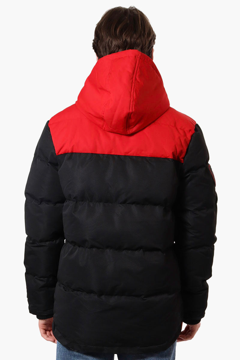 Super Triple Goose Colour Block Bubble Bomber Jacket Red