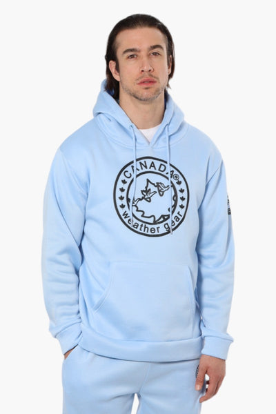 Canada Weather Gear Solid Centre Logo Hoodie - Blue - Mens Hoodies & Sweatshirts - Canada Weather Gear