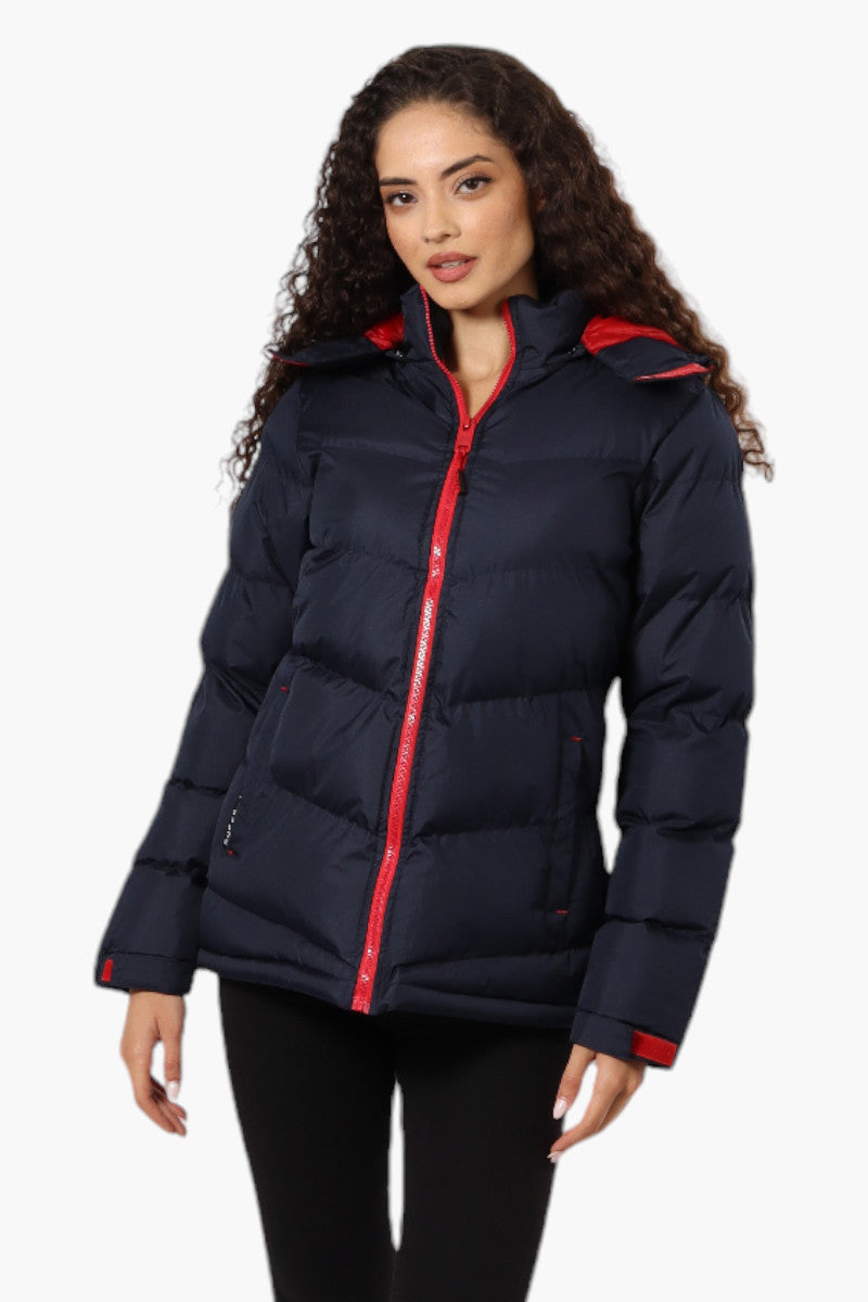 Canada Weather Gear Solid Bubble Bomber Jacket - Navy - Womens Bomber Jackets - Canada Weather Gear