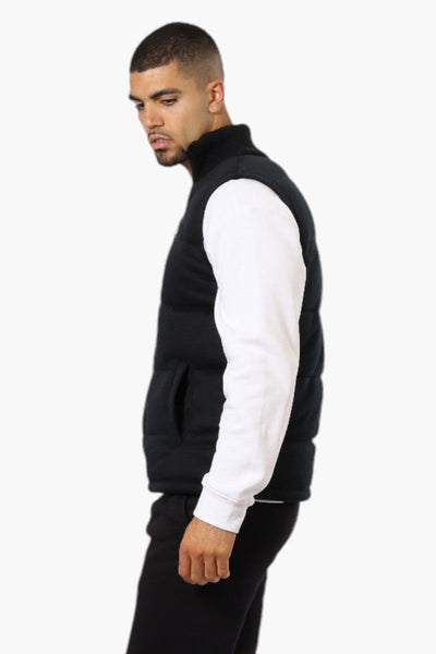 Canada Weather Gear Solid Sweater Knit Puffer Vest - Black - Mens Vests - Canada Weather Gear