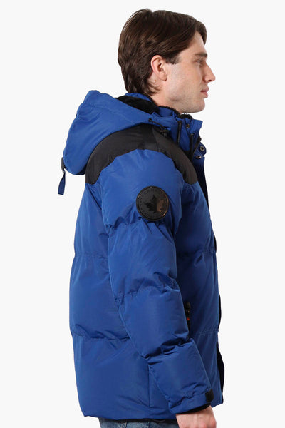 Canada Weather Gear Mouton Lined Bomber Jacket - Blue - Mens Bomber Jackets - Canada Weather Gear