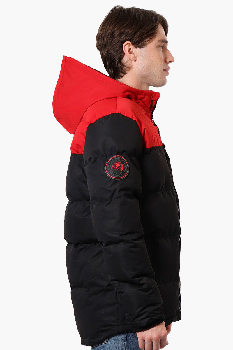 Super Triple Goose Colour Block Bubble Bomber Jacket - Red - Mens Bomber Jackets - Canada Weather Gear