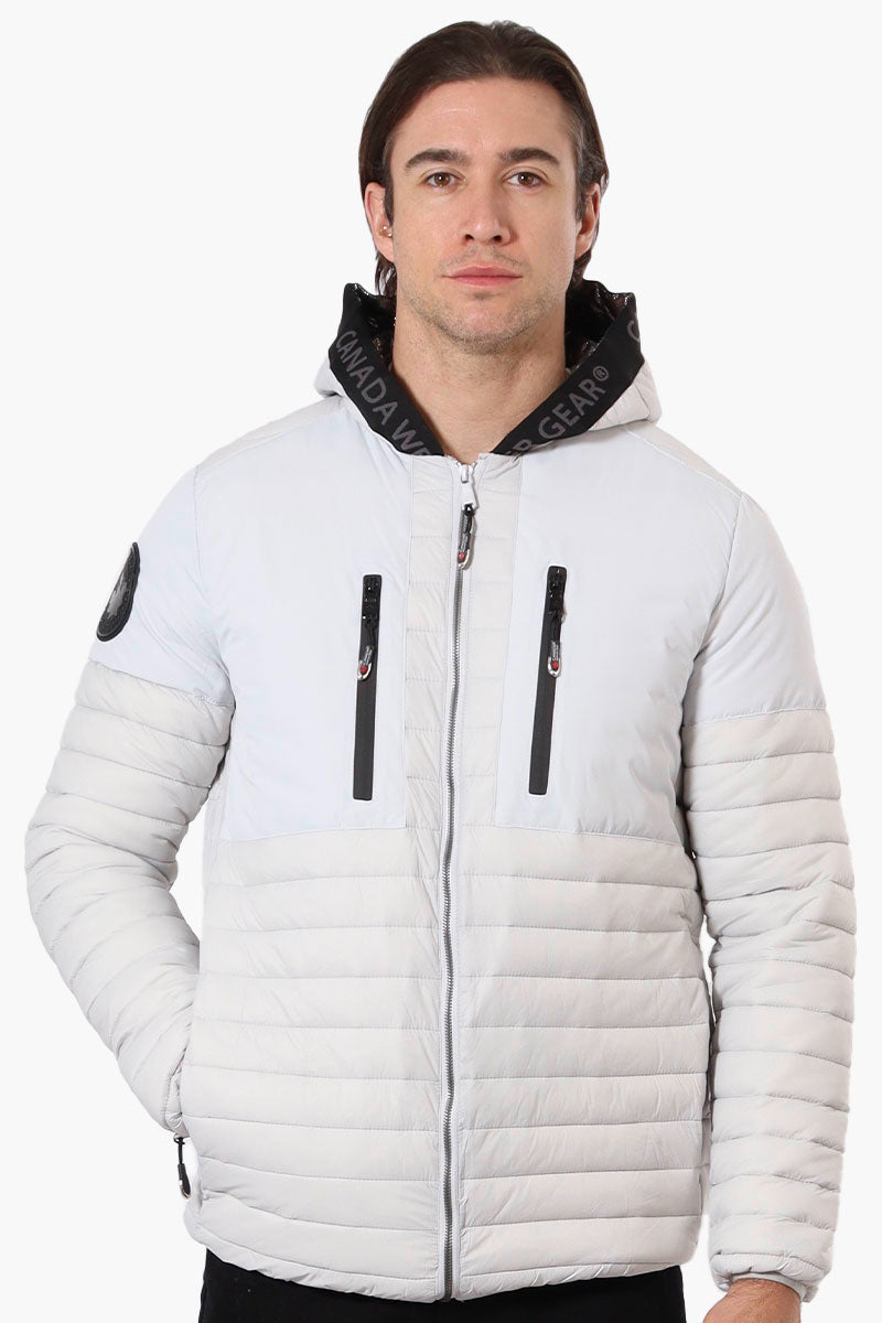 Canada Weather Gear Heat Retention Lining Lightweight Jacket - White - Mens Bomber Jackets - Canada Weather Gear