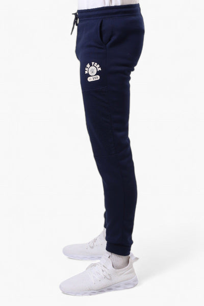 Super Triple Goose Tie Waist New York Print Joggers - Navy - Mens Joggers & Sweatpants - Canada Weather Gear