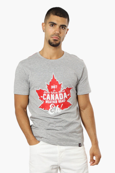 Canada Weather Gear Great White North Print Tee - Grey - Mens Tees & Tank Tops - Canada Weather Gear