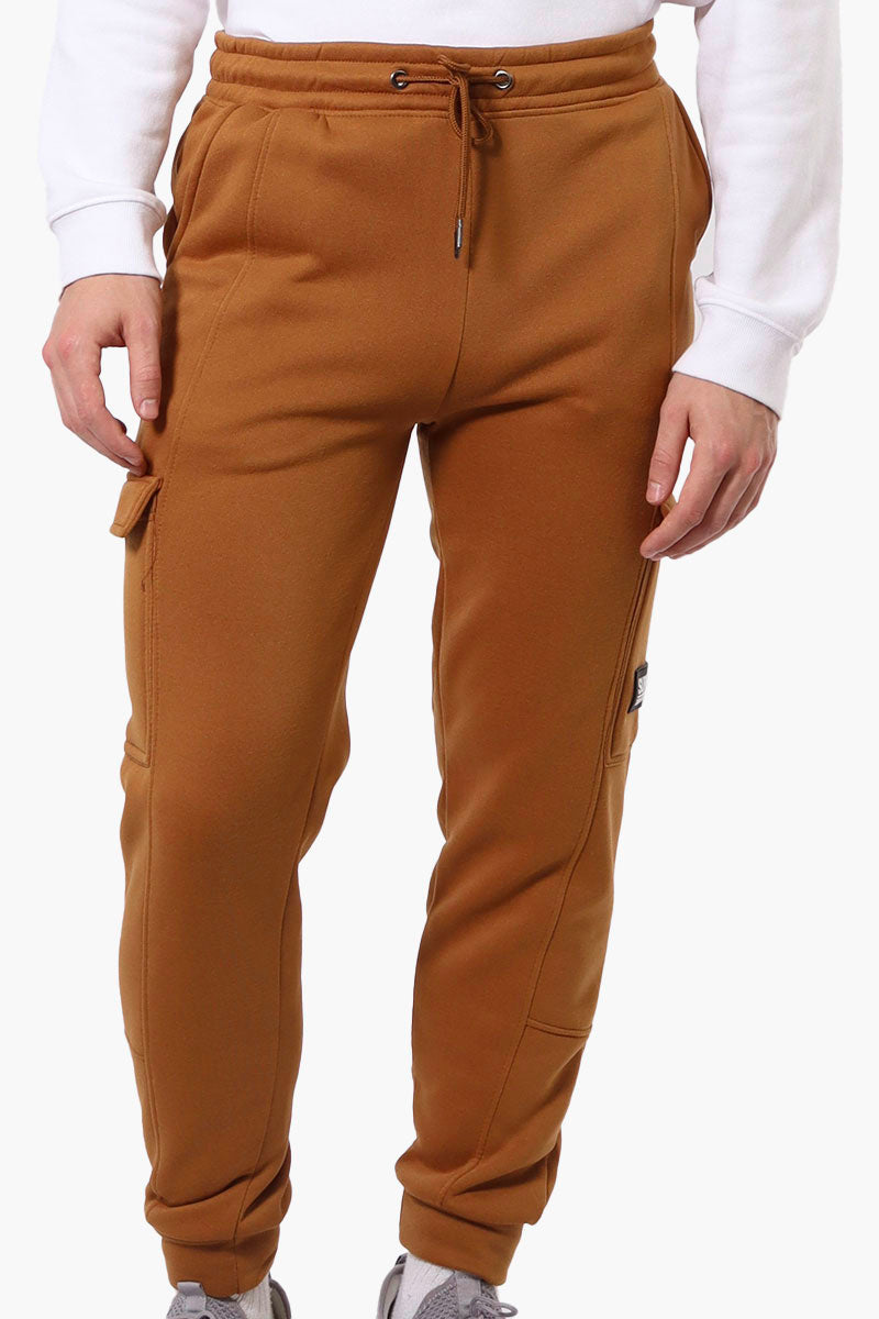 Super Triple Goose Tie Waist Cargo Joggers - Brown - Mens Joggers & Sweatpants - Canada Weather Gear