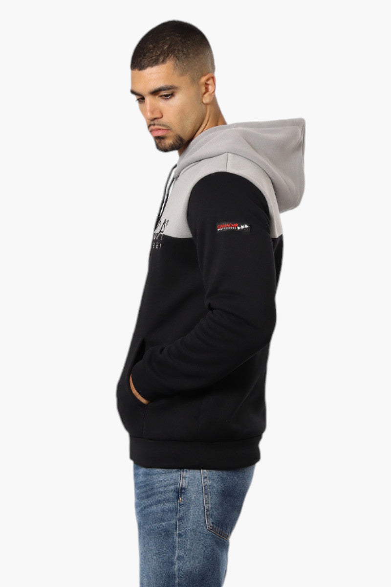 Canada Weather Gear Colour Block Embroidered Logo Hoodie - Grey - Mens Hoodies & Sweatshirts - Canada Weather Gear