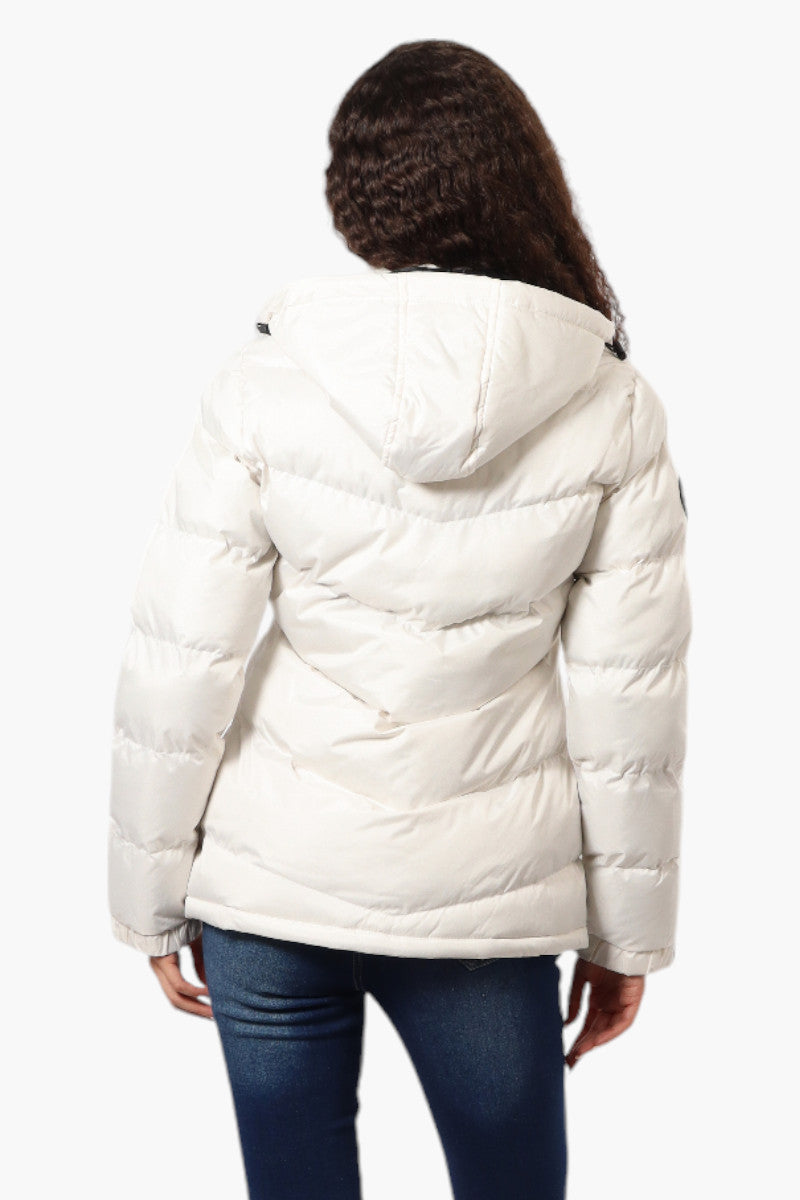 Canada Weather Gear Solid Bubble Bomber Jacket - White - Womens Bomber Jackets - Canada Weather Gear