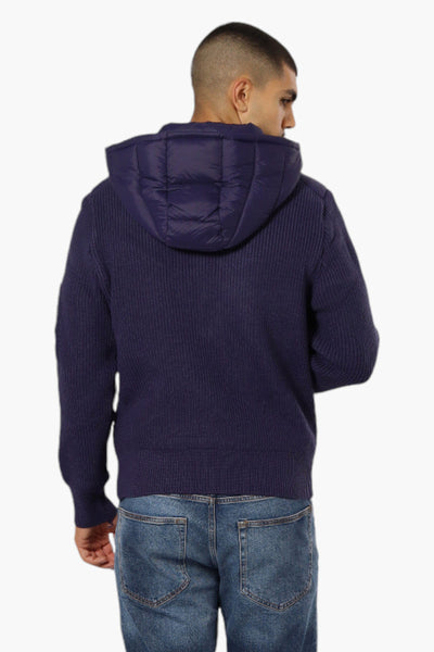 Canada Weather Gear Hooded Sweater Knit Lightweight Jacket - Navy - Mens Lightweight Jackets - Canada Weather Gear