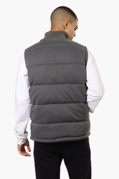 Canada Weather Gear Solid Sweater Knit Puffer Vest - Grey - Mens Vests - Canada Weather Gear