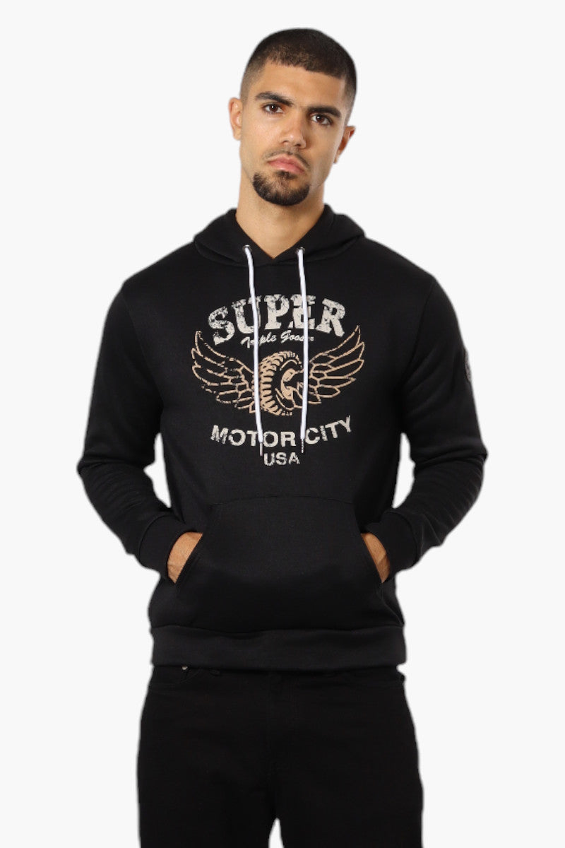 Super Triple Goose Motor City Print Hoodie - Black - Mens Hoodies & Sweatshirts - Canada Weather Gear