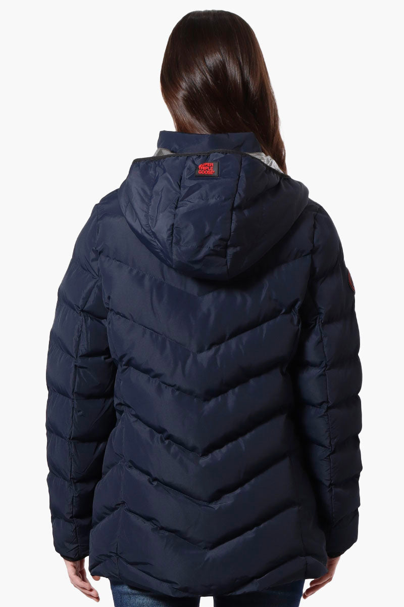 Super Triple Goose Heat Retention Lining Bomber Jacket - Navy - Womens Bomber Jackets - Canada Weather Gear