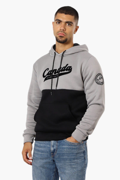 Canada Weather Gear Colour Block Chest Logo Hoodie - Grey - Mens Hoodies & Sweatshirts - Canada Weather Gear