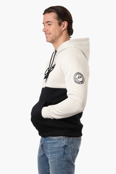 Canada Weather Gear Colour Block Chest Logo Hoodie - Cream - Mens Hoodies & Sweatshirts - Canada Weather Gear