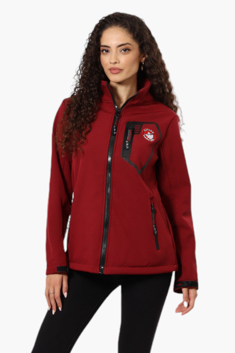 Canada Weather Gear Fleece Lined Zip Pocket Lightweight Jacket - Red - Womens Lightweight Jackets - Canada Weather Gear