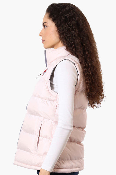 Canada Weather Gear Fleece Lined Collar Bubble Vest - Pink - Womens Vests - Canada Weather Gear