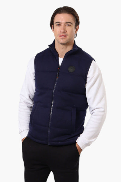 Canada Weather Gear Solid Sweater Knit Puffer Vest - Navy - Mens Vests - Canada Weather Gear