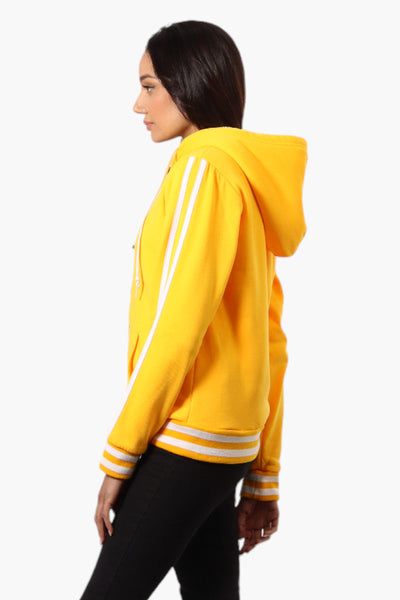 Canada Weather Gear Hooded Sherpa Lined Lightweight Jacket - Yellow - Womens Lightweight Jackets - Canada Weather Gear