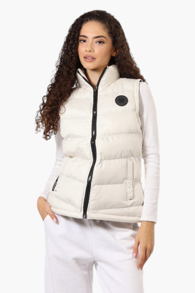 Super Triple Goose Solid Bubble Vest - White - Womens Vests - Canada Weather Gear