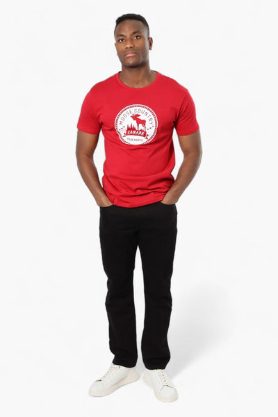 Canada Weather Gear Moose Country Print Tee - Red - Mens Tees & Tank Tops - Canada Weather Gear
