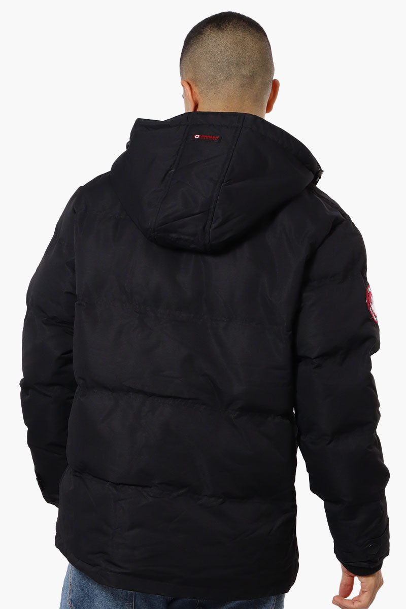 Canada Weather Gear 4 Pocket Bubble Parka Jacket - Black - Mens Parka Jackets - Canada Weather Gear