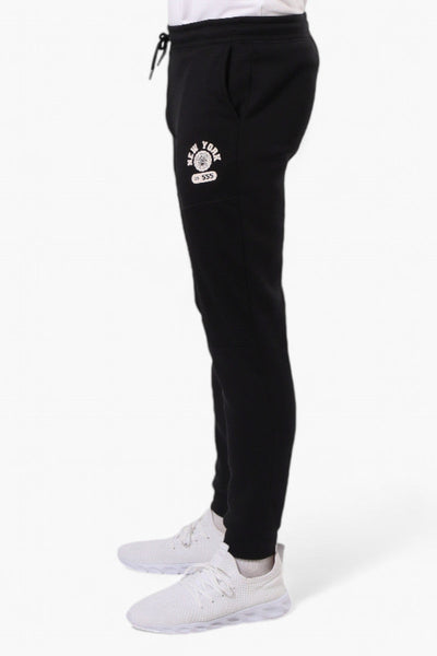 Super Triple Goose Tie Waist New York Print Joggers - Black - Mens Joggers & Sweatpants - Canada Weather Gear