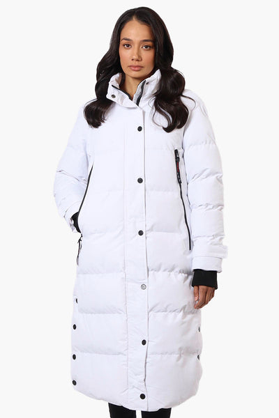 Canada Weather Gear Long Puffer Parka Jacket - White - Womens Parka Jackets - Canada Weather Gear