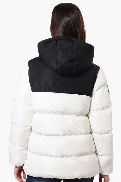 Super Triple Goose Sherpa Lined Bubble Bomber Jacket - White - Womens Bomber Jackets - Canada Weather Gear