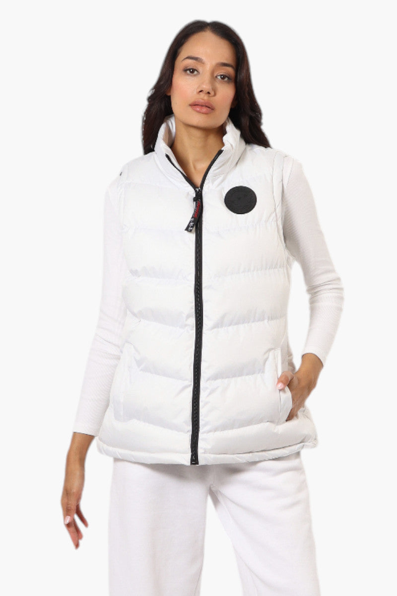 Canada Weather Gear Solid Bubble Vest - White - Womens Vests - Canada Weather Gear