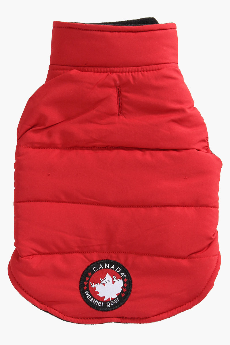 Canada Weather Gear Pet Puffer Jacket - Red - Pet Accessories - Canada Weather Gear