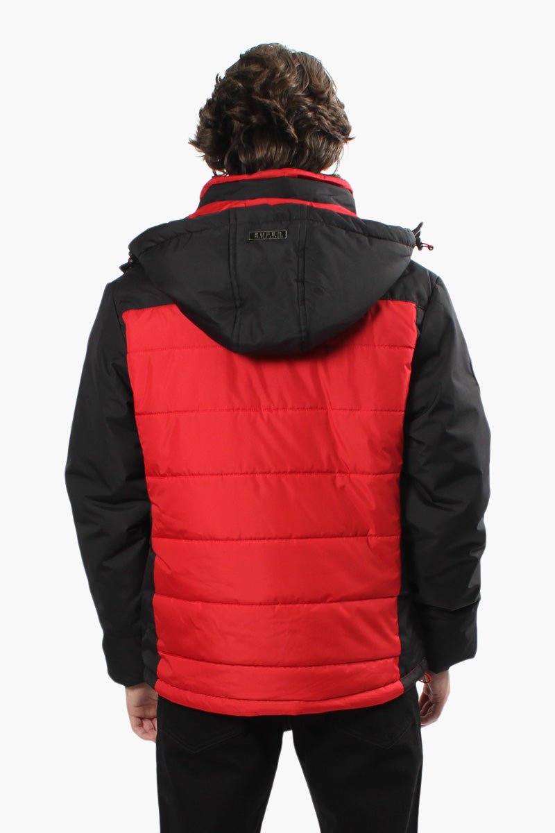 Super Triple Goose Solid Hooded Bomber Jacket - Red - Mens Bomber Jackets - Canada Weather Gear