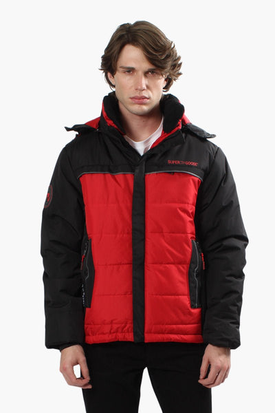 Super Triple Goose Solid Hooded Bomber Jacket - Red - Mens Bomber Jackets - Canada Weather Gear